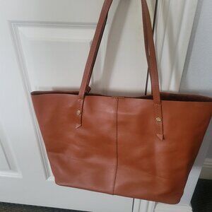 J.Crew Tan Leather Tote Bag Purse